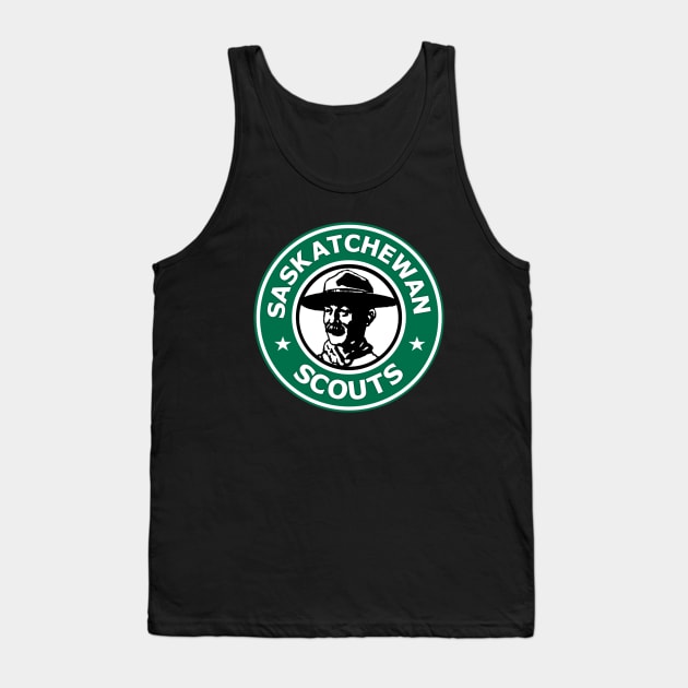 Saskatchewan Scouts Coffee Tank Top by YQRscouts